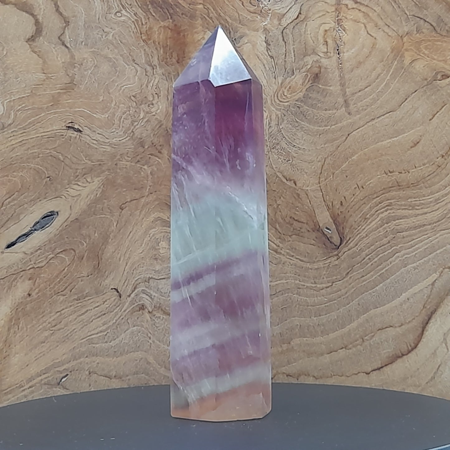 TOURS en POINTES EN PIERRE DE FLUORITE ARC EN CIEL AU CHOIX - UNIQUES & ARTISANALES