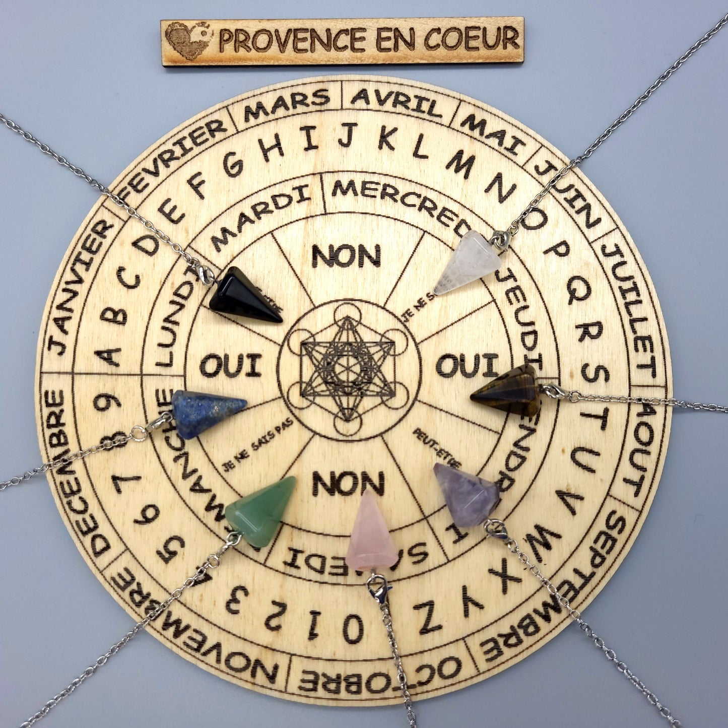 PENDULE DE RADIESTHÉSIE EN PIERRE DE LAPIS LAZULI - BIJOU ARTISANAL, UNIQUE & ORIGINAL