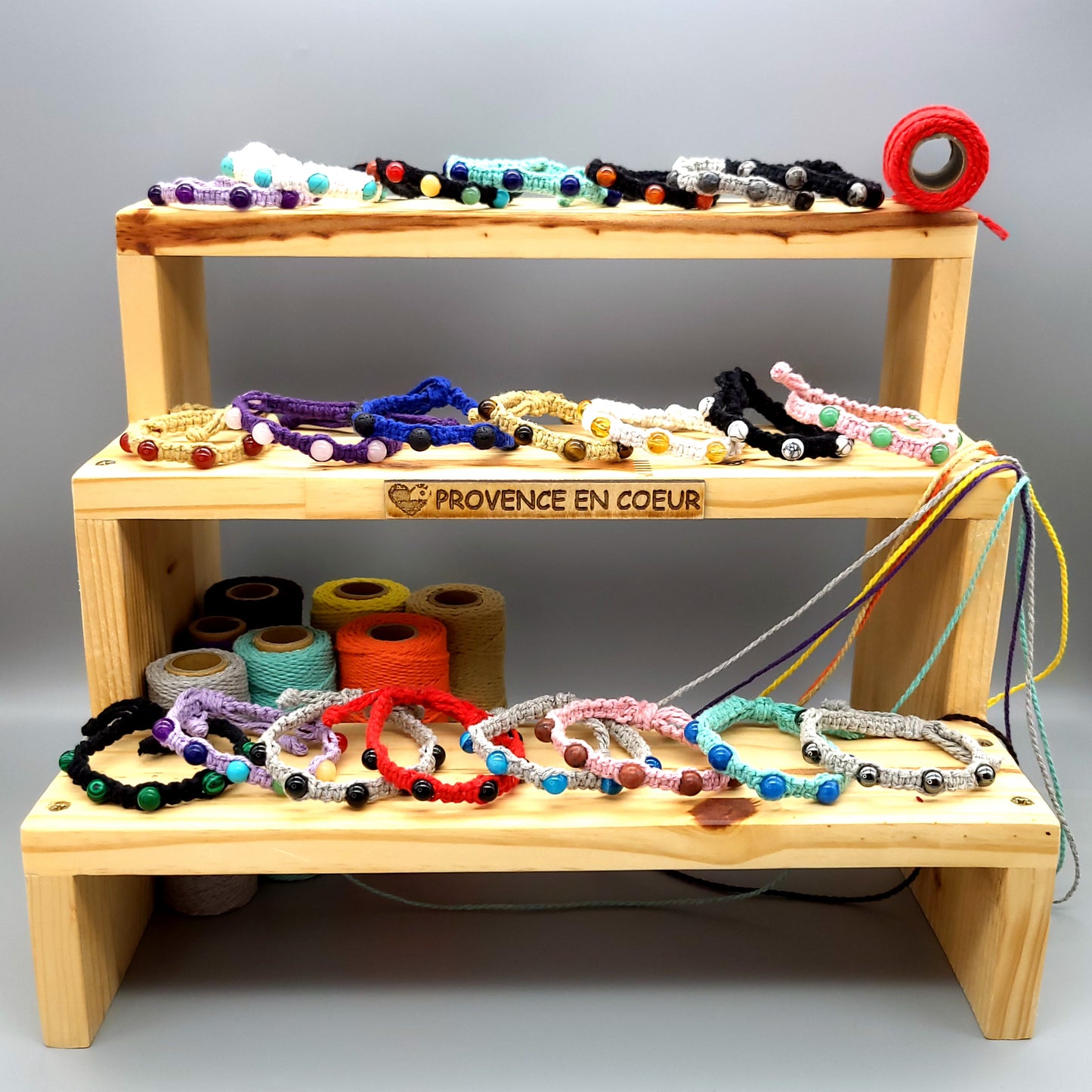 BRACELET MACRAMÉ EN PIERRE DE MALACHITE - AJUSTABLE & MIXTE, UNIQUE & ARTISANAL