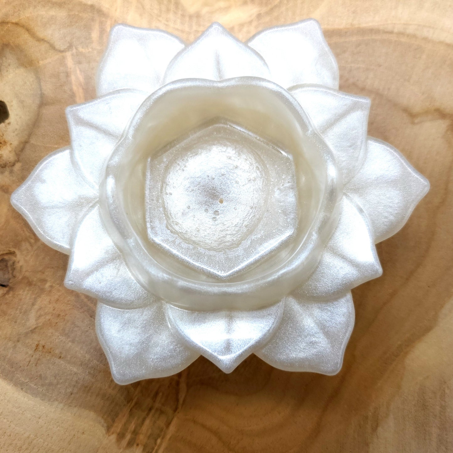 SUPPORTS À ENCENS ET BOUGIES " FLEURS LOTUS ZEN " 3D - COLLECTION "MICA" – DÉCORATIONS ARTISANALES, UNIQUES & ORIGINALES AU CHOIX