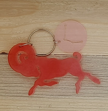 PORTES CLÉS " ROUGES " SIGNES ASTROLOGIQUES DU ZODIAQUE + CONSTELLATIONS - BIJOUX DE SACS FANTAISIES ORIGINAUX, UNIQUES & ARTISANAUX