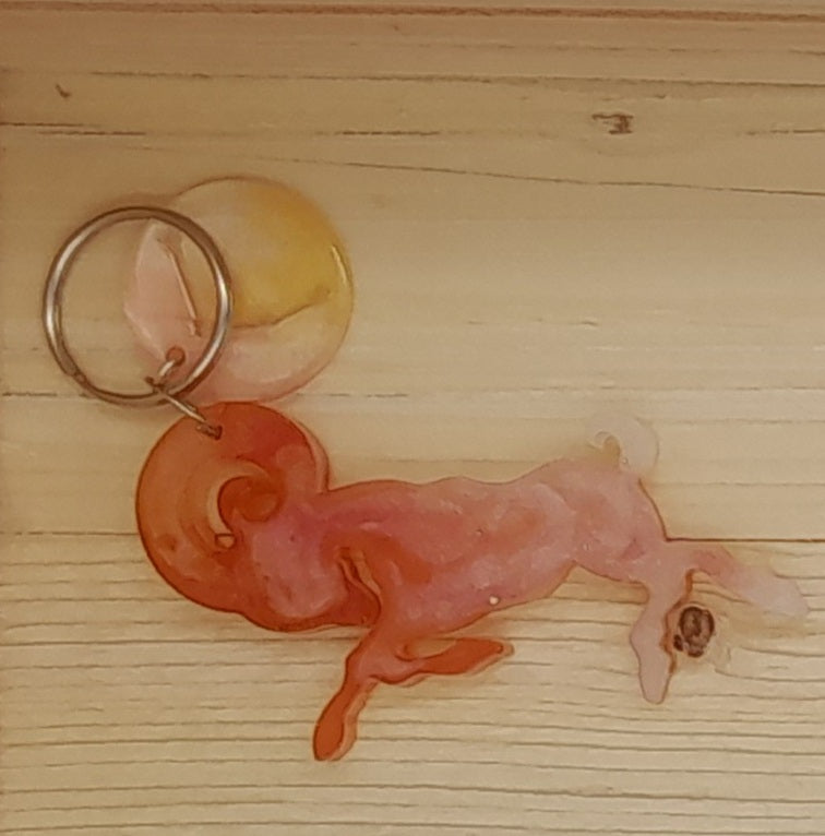 PORTES CLÉS " ROUGE ORANGÉ OR " SIGNES ASTROLOGIQUES + JETONS CONSTELLATIONS BIJOU DE SAC - ORIGINAL et ARTISANAL