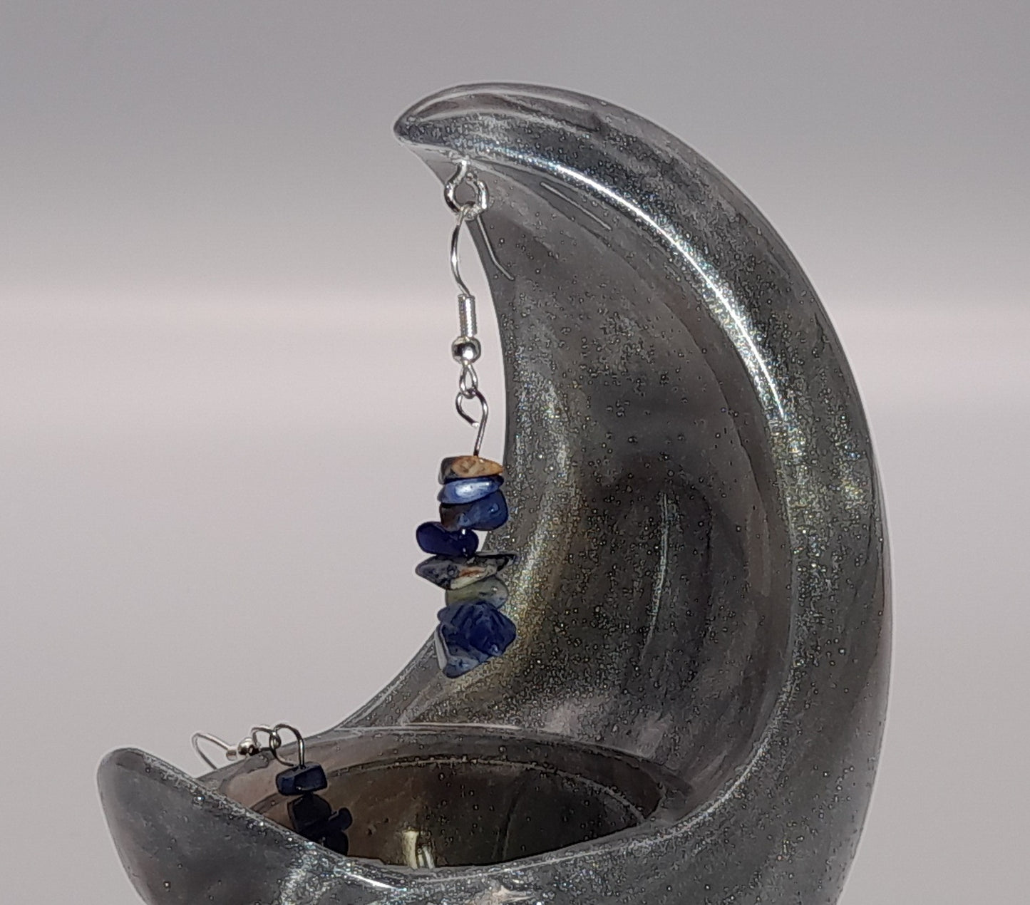 3 MODÈLES DE BOUCLES D'OREILLES EN PIERRE DE SODALITE - BIJOUX ARTISANAUX, UNIQUES & ORIGINAUX