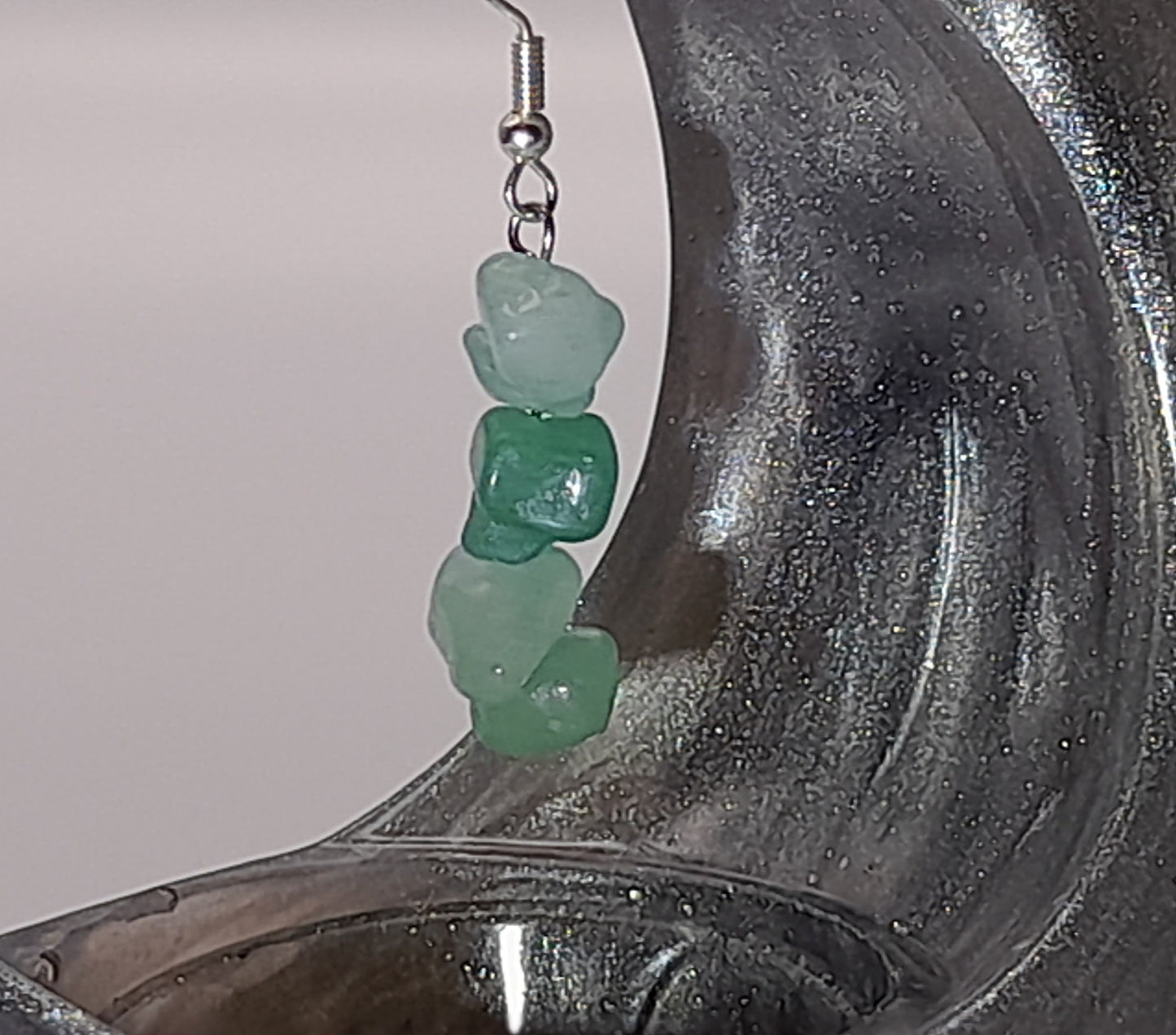 3 MODÈLES DE BOUCLES D'OREILLES PIERRE AVENTURINE VERTE - BIJOUX ARTISANAUX, UNIQUES & ORIGINAUX