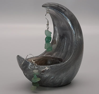 3 MODÈLES DE BOUCLES D'OREILLES PIERRE AVENTURINE VERTE - BIJOUX ARTISANAUX, UNIQUES & ORIGINAUX