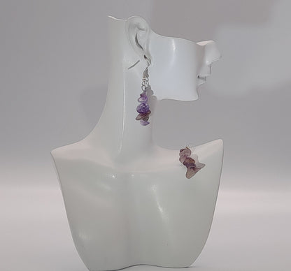 4 MODÈLES DE BOUCLES D'OREILLES EN PIERRE AMÉTHYSTE - BIJOUX ARTISANAUX, UNIQUES & ORIGINAUX