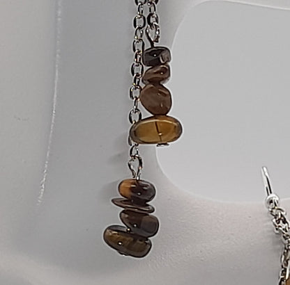 4 MODÈLES DE BOUCLES D'OREILLES EN PIERRE OEIL DU TIGRE - BIJOUX ARTISANAUX, UNIQUES & ORIGINAUX