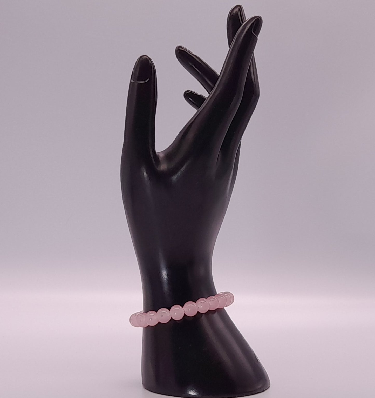 BRACELETS DE PERLES RONDES EN PIERRE DE QUARTZ ROSE - 2 TAILLES AU CHOIX - BIJOUX ARTISANAUX, UNIQUES & ORIGINAUX