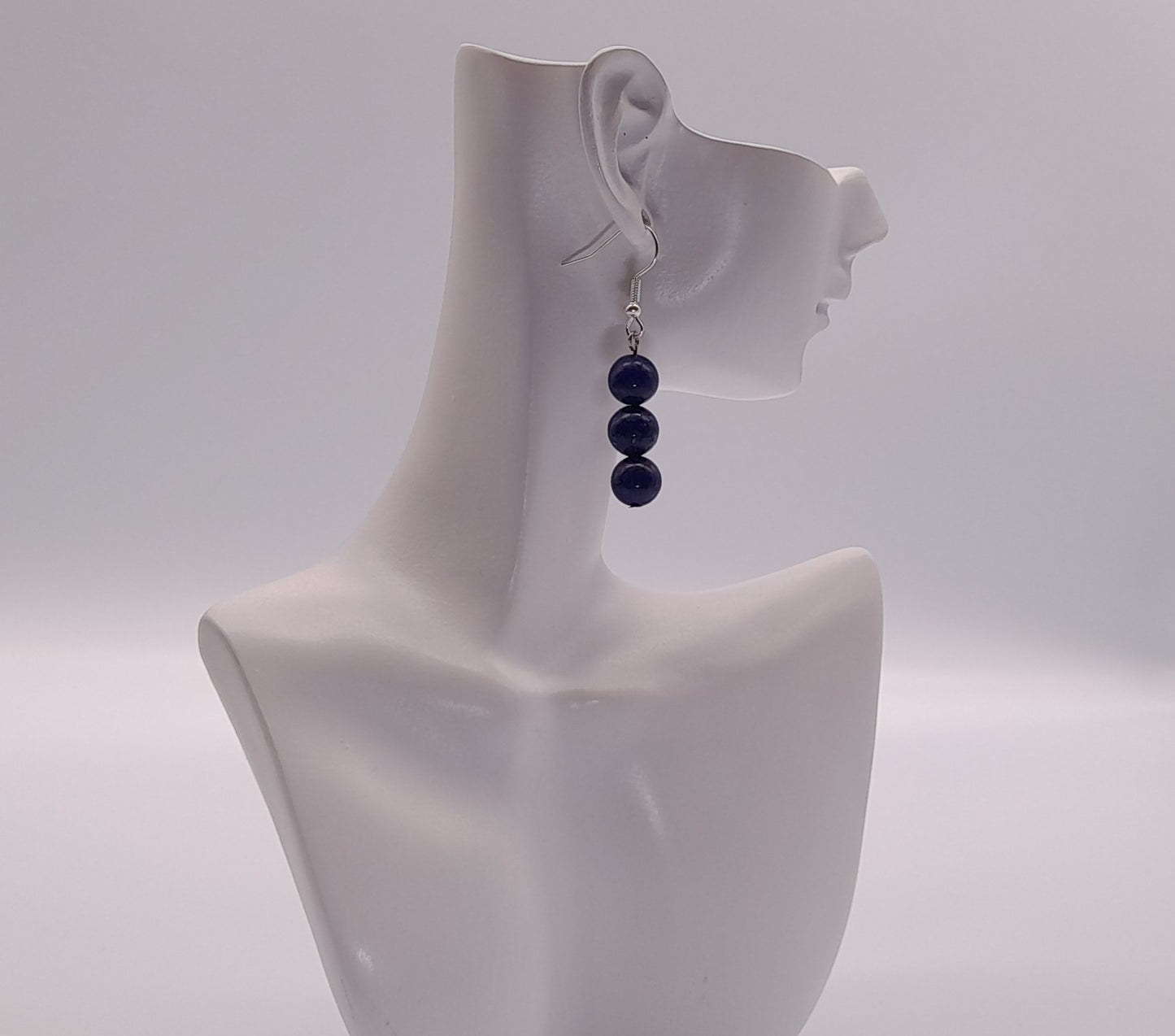 4 MODÈLES DE BOUCLES D'OREILLES EN PIERRE DE LAPIS LAZULI - BIJOUX ARTISANAUX, UNIQUES & ORIGINAUX
