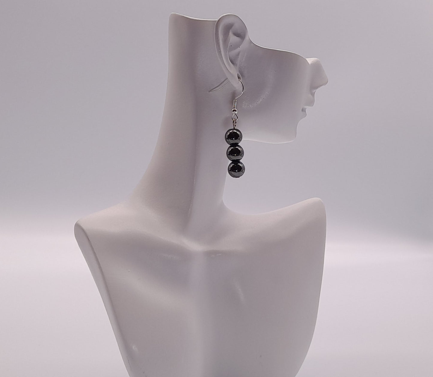 3 MODÈLES DE BOUCLES D'OREILLES EN PIERRE HÉMATITE - BIJOUX ARTISANAUX, UNIQUES & ORIGINAUX