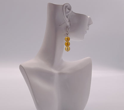 3 MODÈLES DE BOUCLES D'OREILLES EN PIERRE DE CITRINE - BIJOUX ARTISANAUX, UNIQUES & ORIGINAUX