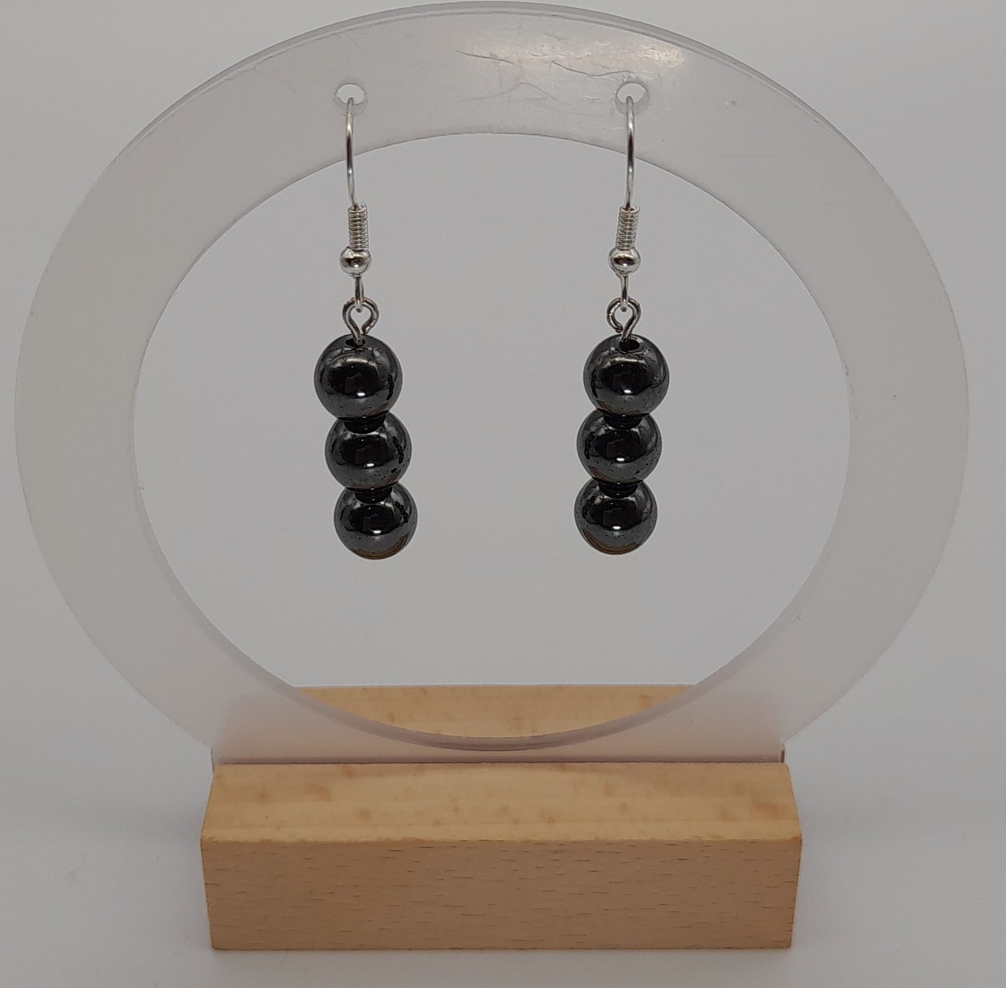 3 MODÈLES DE BOUCLES D'OREILLES EN PIERRE HÉMATITE - BIJOUX ARTISANAUX, UNIQUES & ORIGINAUX