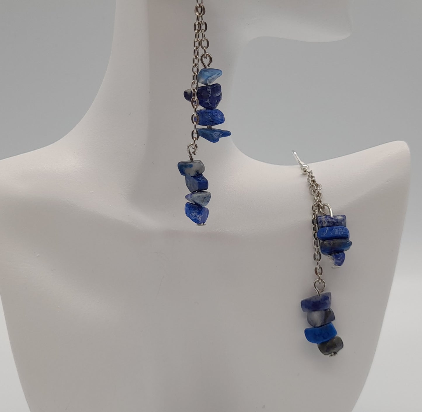 4 MODÈLES DE BOUCLES D'OREILLES EN PIERRE DE LAPIS LAZULI - BIJOUX ARTISANAUX, UNIQUES & ORIGINAUX