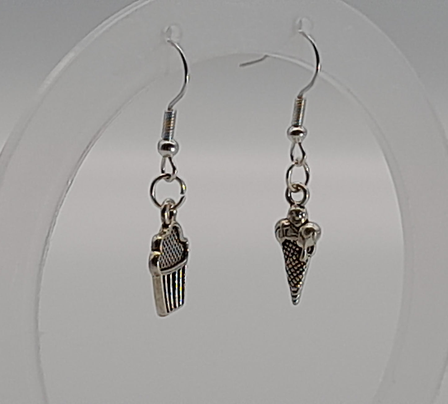 BOUCLES D'OREILLES DUO ORIGINAL " CUPCAKE + GLACE " - BIJOUX BRELOQUES FANTAISIES