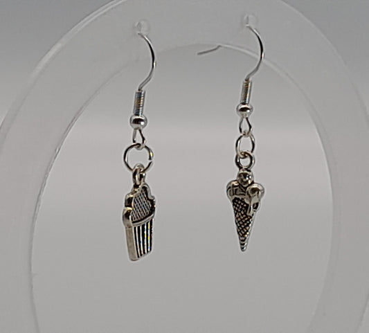 BOUCLES D'OREILLES DUO ORIGINAL " CUPCAKE + GLACE " - BIJOUX BRELOQUES FANTAISIES