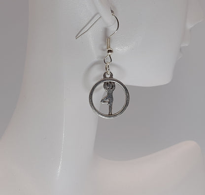 BOUCLES D'OREILLES DUO ORIGINAL " 2 POSTURES DE YOGA " - BIJOUX BRELOQUES FANTAISIES ZEN