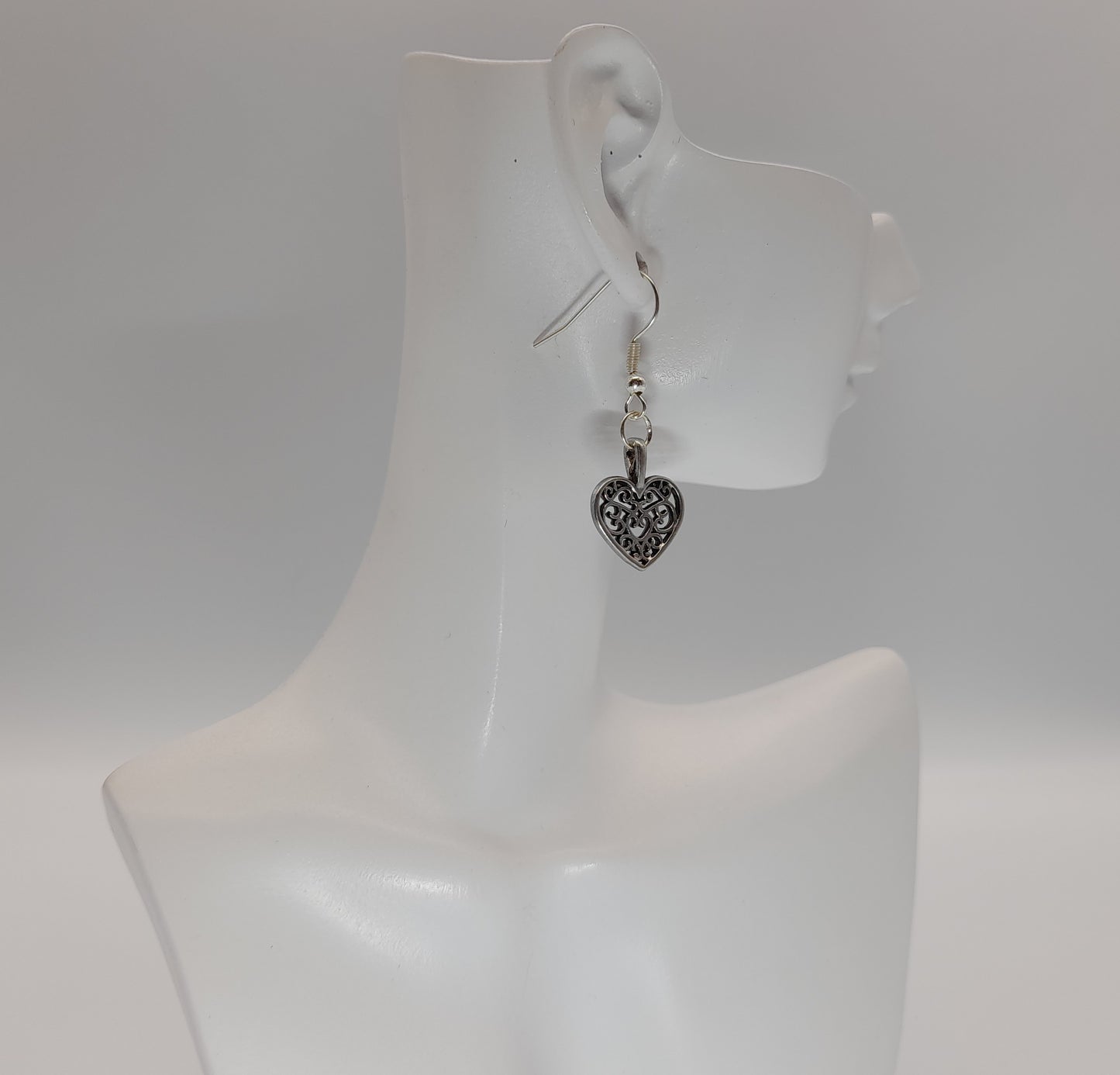 BOUCLES D'OREILLES COEURS DENTELLE OU CLÉS PORTE-BONHEUR - 3 MODÈLES  BIJOUX BRELOQUES FANTAISIES AU CHOIX