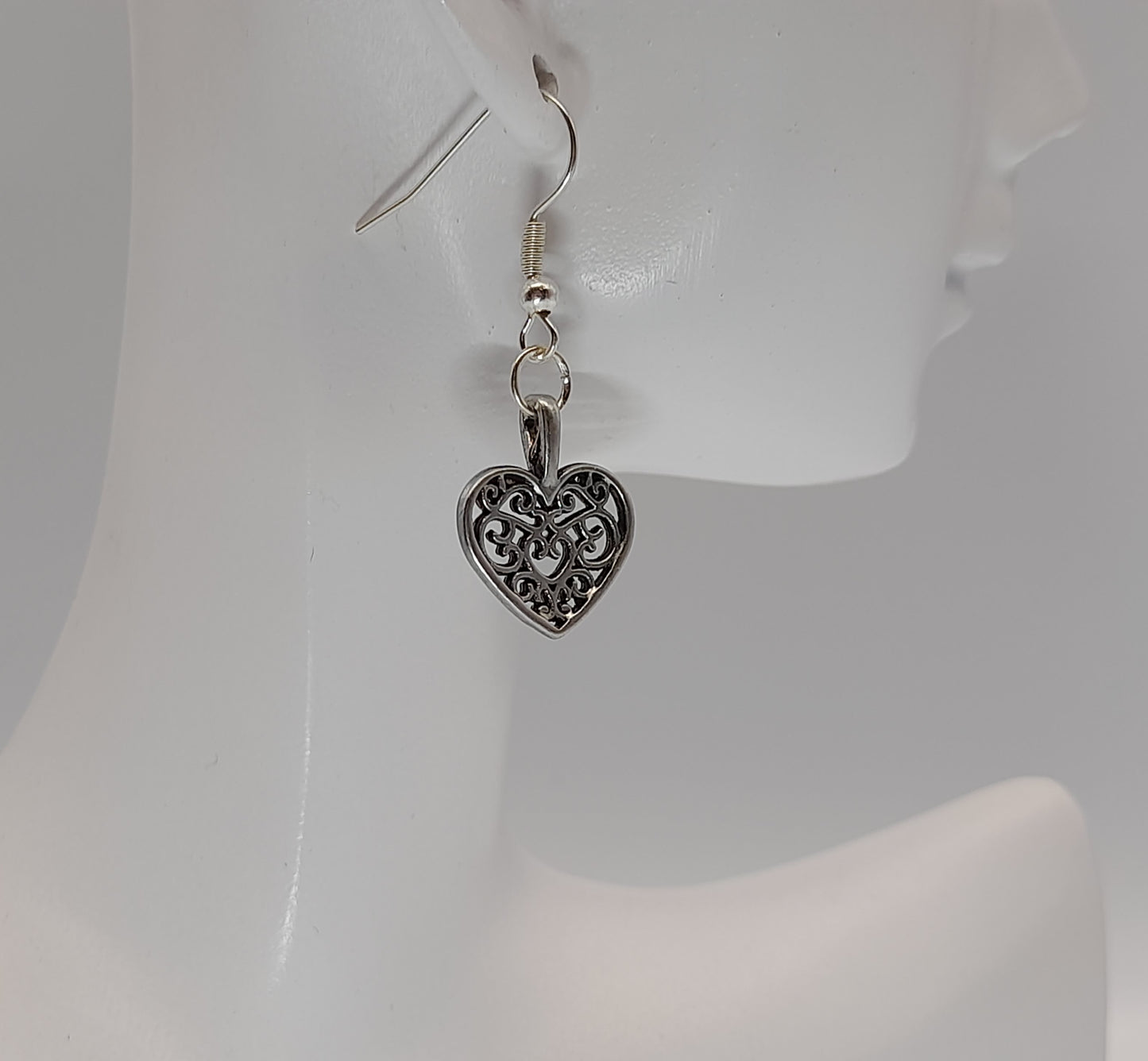 BOUCLES D'OREILLES COEURS DENTELLE OU CLÉS PORTE-BONHEUR - 3 MODÈLES  BIJOUX BRELOQUES FANTAISIES AU CHOIX