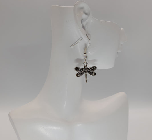 BOUCLES D'OREILLES " LIBELLULES, PAPILLONS ou OISEAUX " - BIJOUX FANTAISIES 4 MODÈLES AU CHOIX