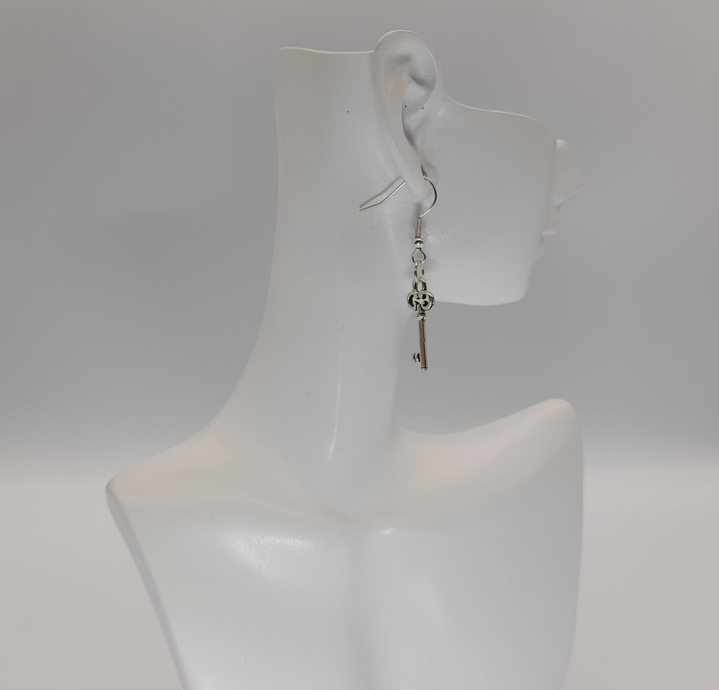 BOUCLES D'OREILLES COEURS DENTELLE OU CLÉS PORTE-BONHEUR - 3 MODÈLES  BIJOUX BRELOQUES FANTAISIES AU CHOIX