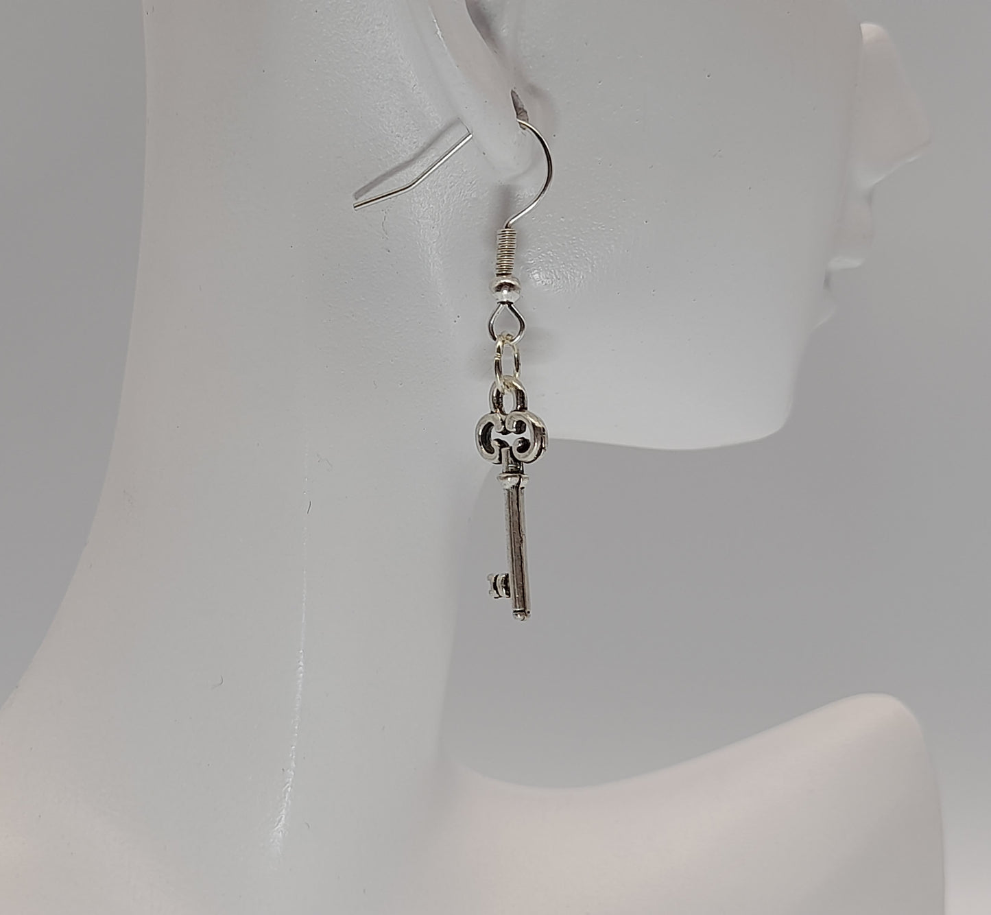 BOUCLES D'OREILLES COEURS DENTELLE OU CLÉS PORTE-BONHEUR - 3 MODÈLES  BIJOUX BRELOQUES FANTAISIES AU CHOIX