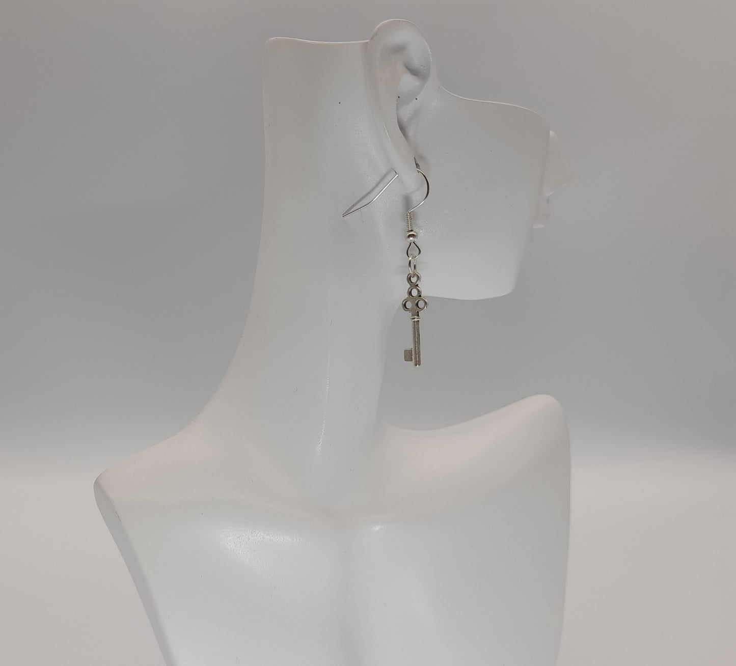 BOUCLES D'OREILLES COEURS DENTELLE OU CLÉS PORTE-BONHEUR - 3 MODÈLES  BIJOUX BRELOQUES FANTAISIES AU CHOIX