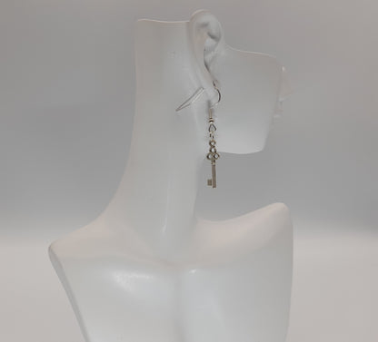 BOUCLES D'OREILLES COEURS DENTELLE OU CLÉS PORTE-BONHEUR - 3 MODÈLES  BIJOUX BRELOQUES FANTAISIES AU CHOIX