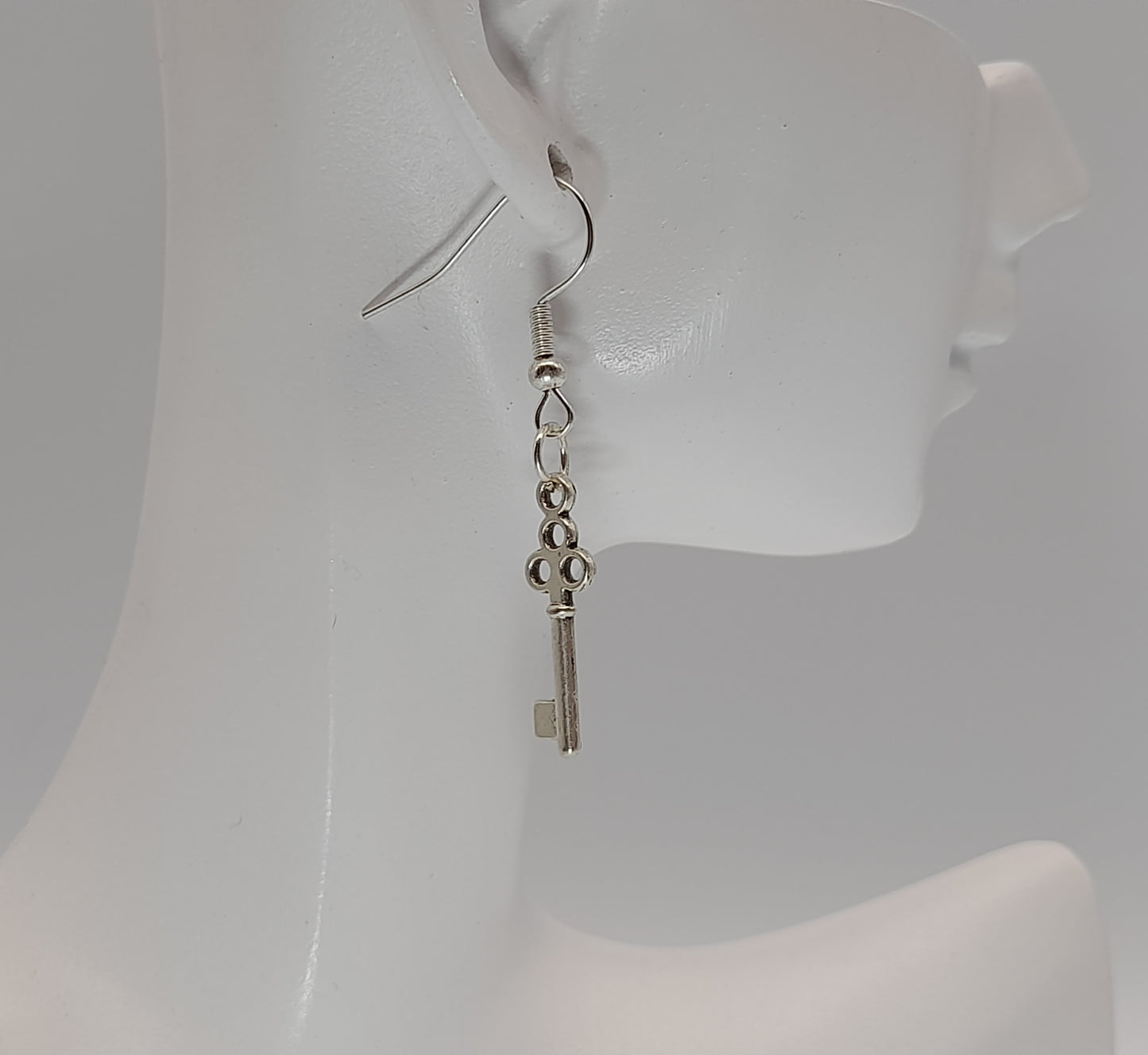 BOUCLES D'OREILLES COEURS DENTELLE OU CLÉS PORTE-BONHEUR - 3 MODÈLES  BIJOUX BRELOQUES FANTAISIES AU CHOIX