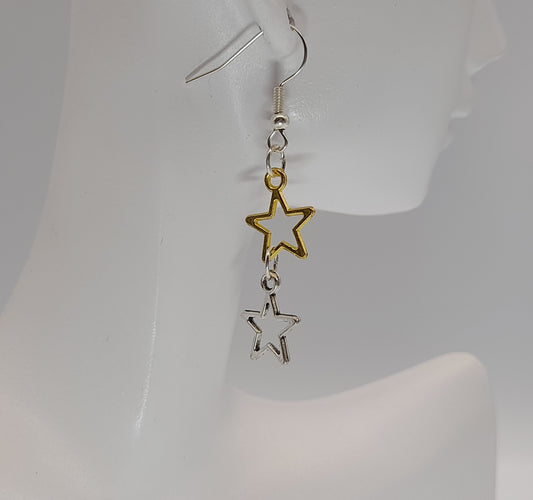 BOUCLES D'OREILLES " DUO D'ÉTOILES " & " LUNES ÉTOILÉES " - BIJOUX FANTAISIES ORIGINAUX AU CHOIX