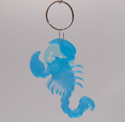 PORTES CLÉS " BLEUS " SIGNES ASTROLOGIQUES DU ZODIAQUE + CONSTELLATIONS - BIJOUX DE SAC FANTAISIES ORIGINAUX, UNIQUES & ARTISANAUX