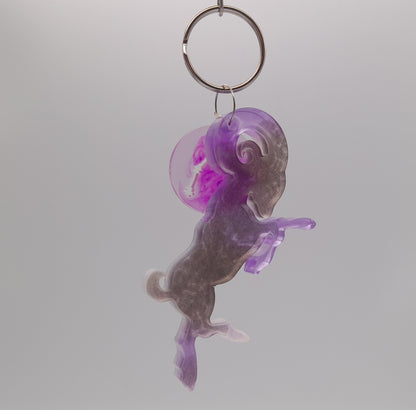 PORTES CLÉS " VIOLETS NOIRS " SIGNES ASTROLOGIQUES DU ZODIAQUE + CONSTELLATIONS - BIJOUX DE SAC FANTAISIES ORIGINAUX, UNIQUES & ARTISANAUX