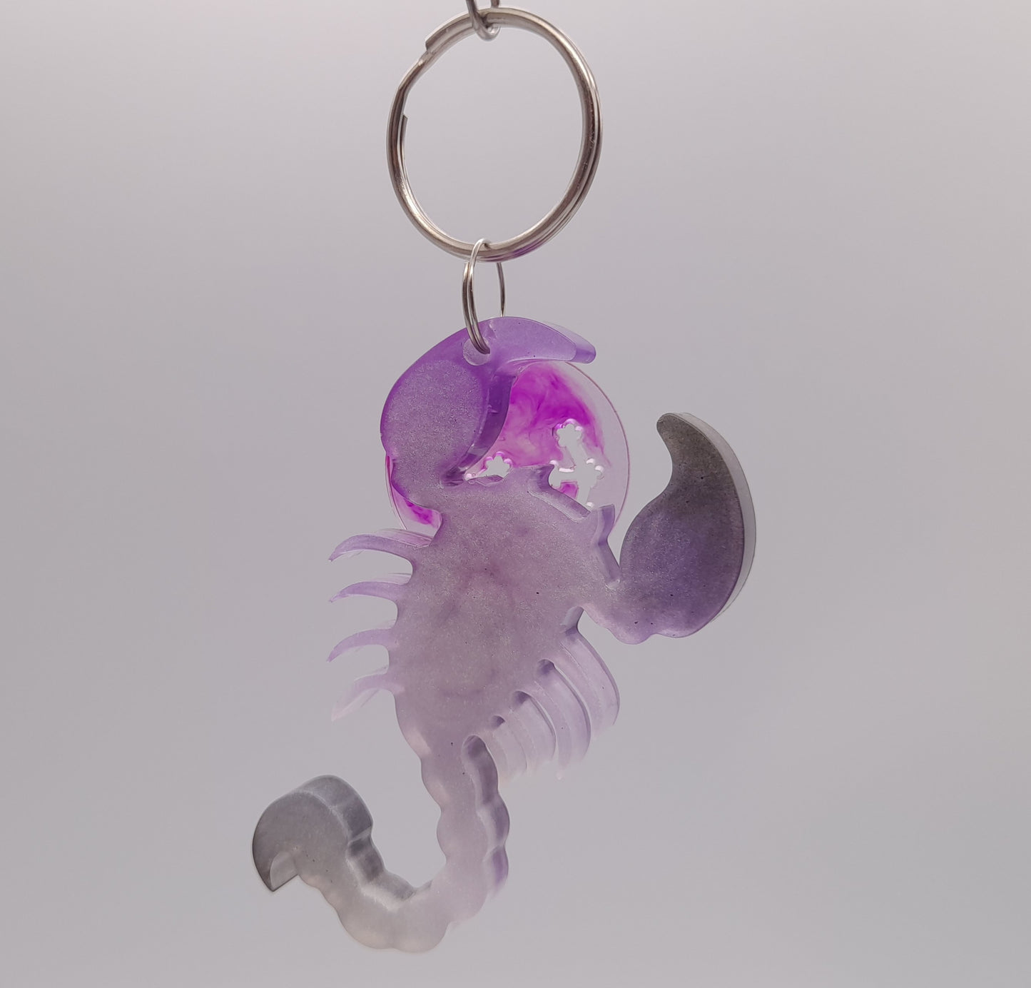 PORTES CLÉS " VIOLETS NOIRS " SIGNES ASTROLOGIQUES DU ZODIAQUE + CONSTELLATIONS - BIJOUX DE SAC FANTAISIES ORIGINAUX, UNIQUES & ARTISANAUX