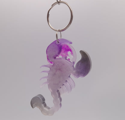 PORTES CLÉS " VIOLETS NOIRS " SIGNES ASTROLOGIQUES DU ZODIAQUE + CONSTELLATIONS - BIJOUX DE SAC FANTAISIES ORIGINAUX, UNIQUES & ARTISANAUX