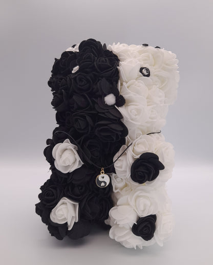 DÉCORATION " 2 EN 1 " OURSON YIN YANG 3D + BIJOU FANTAISIE " - UNIQUE, ORIGINAL & ARTISANAL