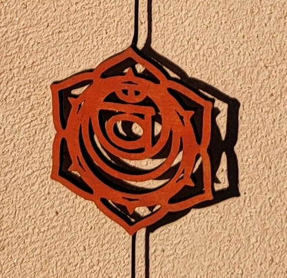 SUSPENSIONS MURALES 7 CHAKRAS + POSITIONS DE YOGA MULTICOLORES EN BOIS - DÉCORATIONS ZEN ARTISANALES, UNIQUES & ORIGINALES