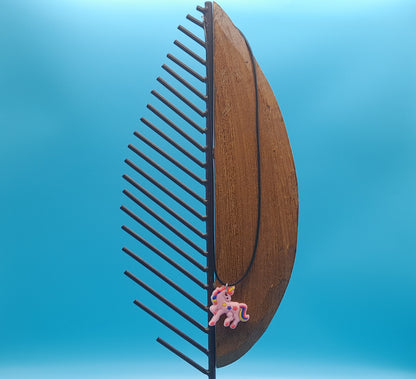 DÉCORATION " 2 EN 1 " JOLI OURSON VIOLET 3D + BIJOU FANTAISIE " - UNIQUE, ORIGINAL & ARTISANAL