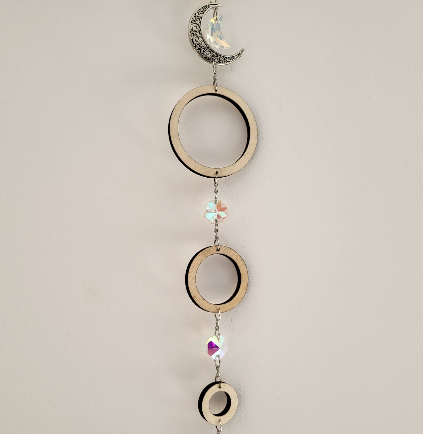 DÉCORATION SUNCATCHER " UNIVERS " avec SOLEIL & LUNE - ATTRAPE SOLEIL UNIQUE, ARTISANAL & ORIGINAL