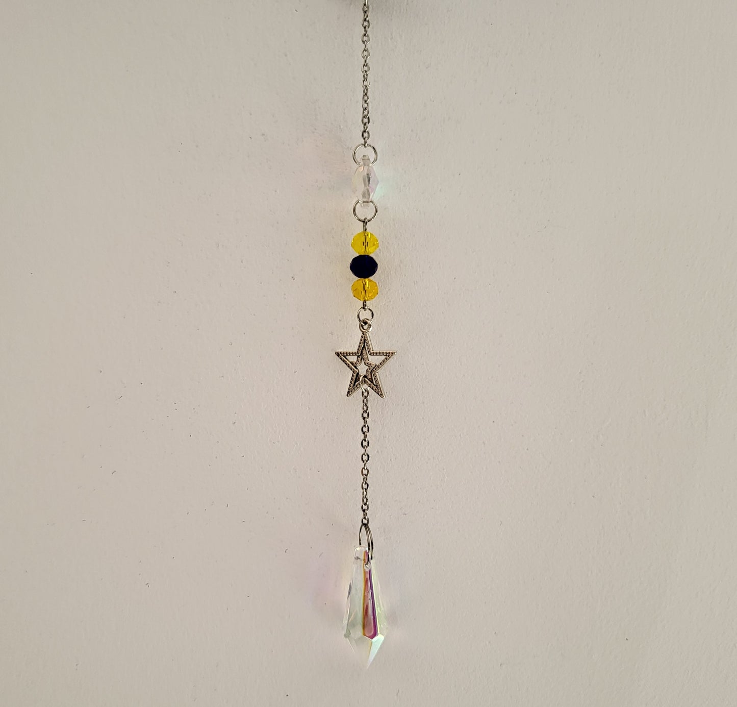 DÉCORATION SUNCATCHER " UNIVERS " avec SOLEIL, LUNE & ÉTOILE - ATTRAPE SOLEIL UNIQUE, ARTISANAL & ORIGINAL