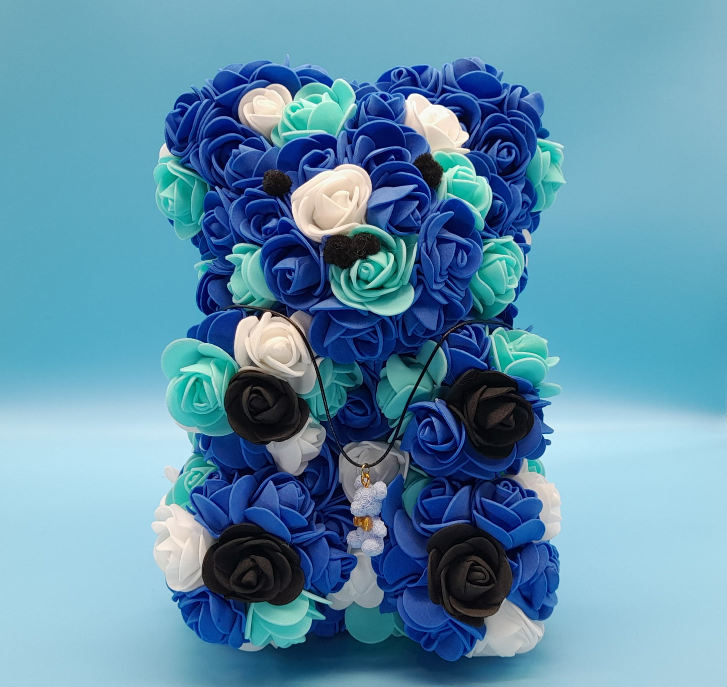 DÉCORATION " 2 EN 1 " OURSON BLEU 3D + BIJOU FANTAISIE " - UNIQUE, ORIGINAL & ARTISANAL