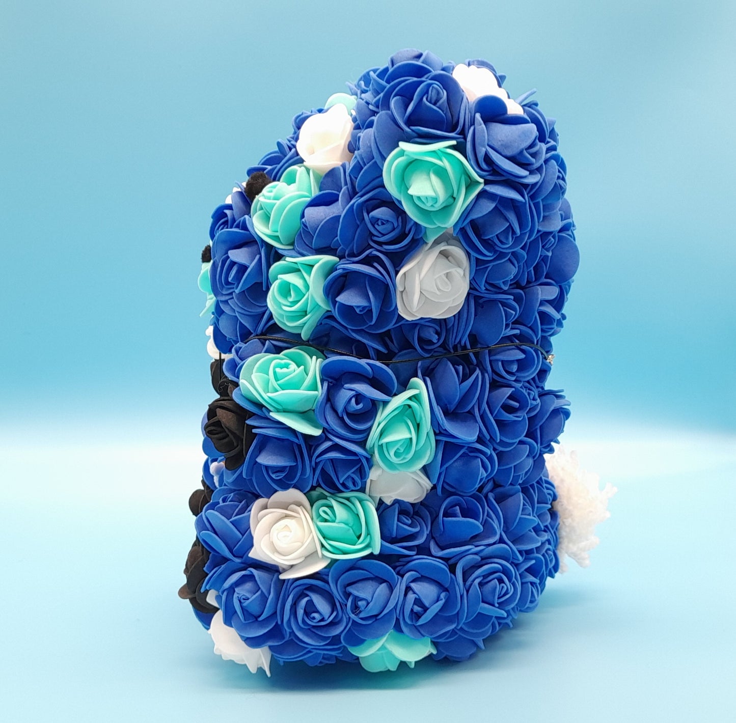 DÉCORATION " 2 EN 1 " OURSON BLEU 3D + BIJOU FANTAISIE " - UNIQUE, ORIGINAL & ARTISANAL