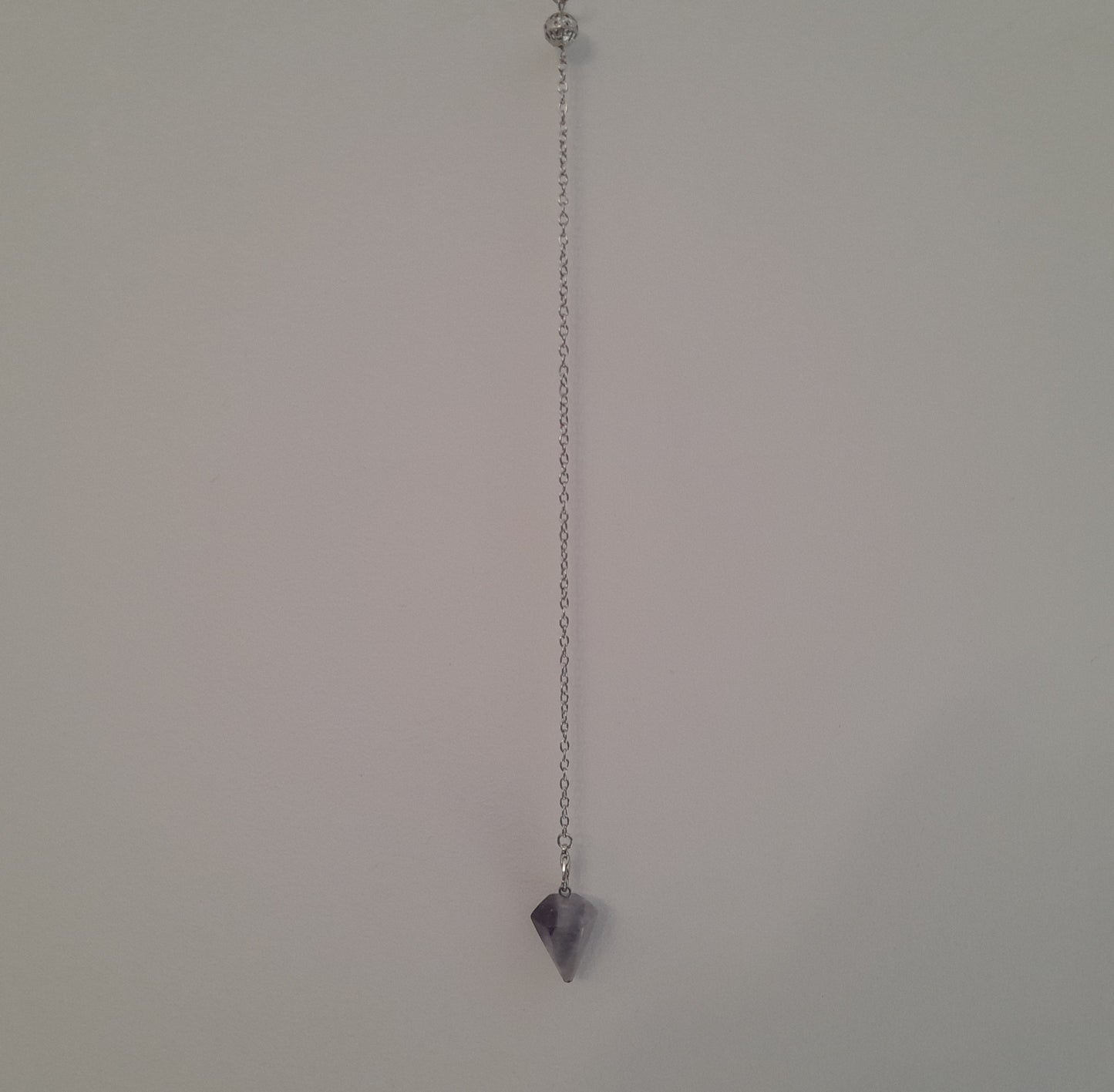 PENDULE DE RADIESTHÉSIE EN PIERRE AMÉTHYSTE - OUTIL ARTISANAL, UNIQUE & ORIGINAL