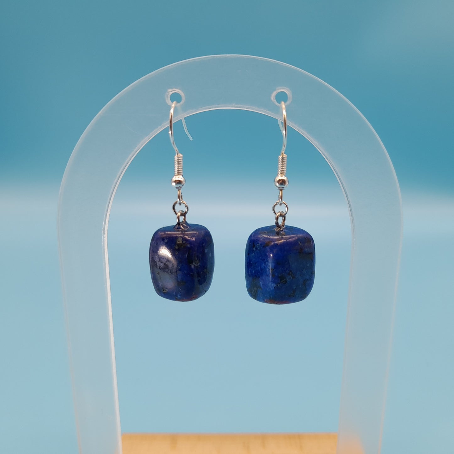 4 MODÈLES DE BOUCLES D'OREILLES EN PIERRE DE LAPIS LAZULI - BIJOUX ARTISANAUX, UNIQUES & ORIGINAUX