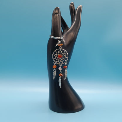 PORTE CLÉS + PENDENTIFS ATTRAPE-RÊVES en PIERRES DIVERSES - BIJOUX ARTISANAUX & ORIGINAUX