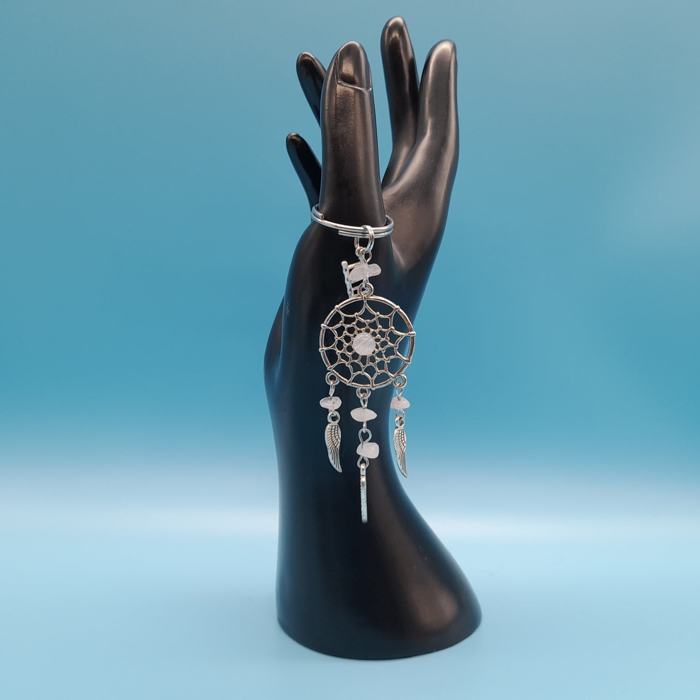 PORTE CLÉS + PENDENTIFS ATTRAPE-RÊVES en PIERRES DIVERSES - BIJOUX ARTISANAUX & ORIGINAUX