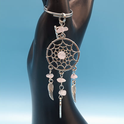 PORTE CLÉS + PENDENTIFS ATTRAPE-RÊVES en PIERRES DIVERSES - BIJOUX ARTISANAUX & ORIGINAUX