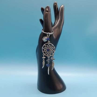 PORTE CLÉS + PENDENTIFS ATTRAPE-RÊVES en PIERRES DIVERSES - BIJOUX ARTISANAUX & ORIGINAUX