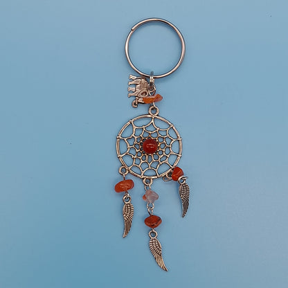 PORTE CLÉS + PENDENTIFS ATTRAPE-RÊVES en PIERRES DIVERSES - BIJOUX ARTISANAUX & ORIGINAUX