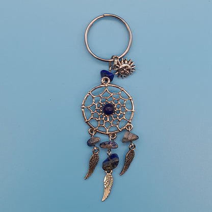 PORTE CLÉS + PENDENTIFS ATTRAPE-RÊVES en PIERRES DIVERSES - BIJOUX ARTISANAUX & ORIGINAUX