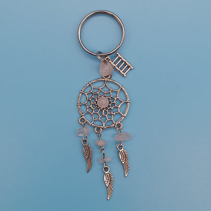 PORTE CLÉS + PENDENTIFS ATTRAPE-RÊVES en PIERRES DIVERSES - BIJOUX ARTISANAUX & ORIGINAUX