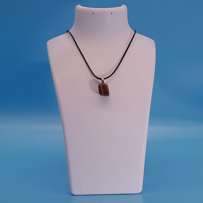 COLLIERS PENDENTIFS ÉTOILES ou CUBES EN PIERRE OEIL DU TIGRE - BIJOUX ARTISANAUX, UNIQUES & ORIGINAUX